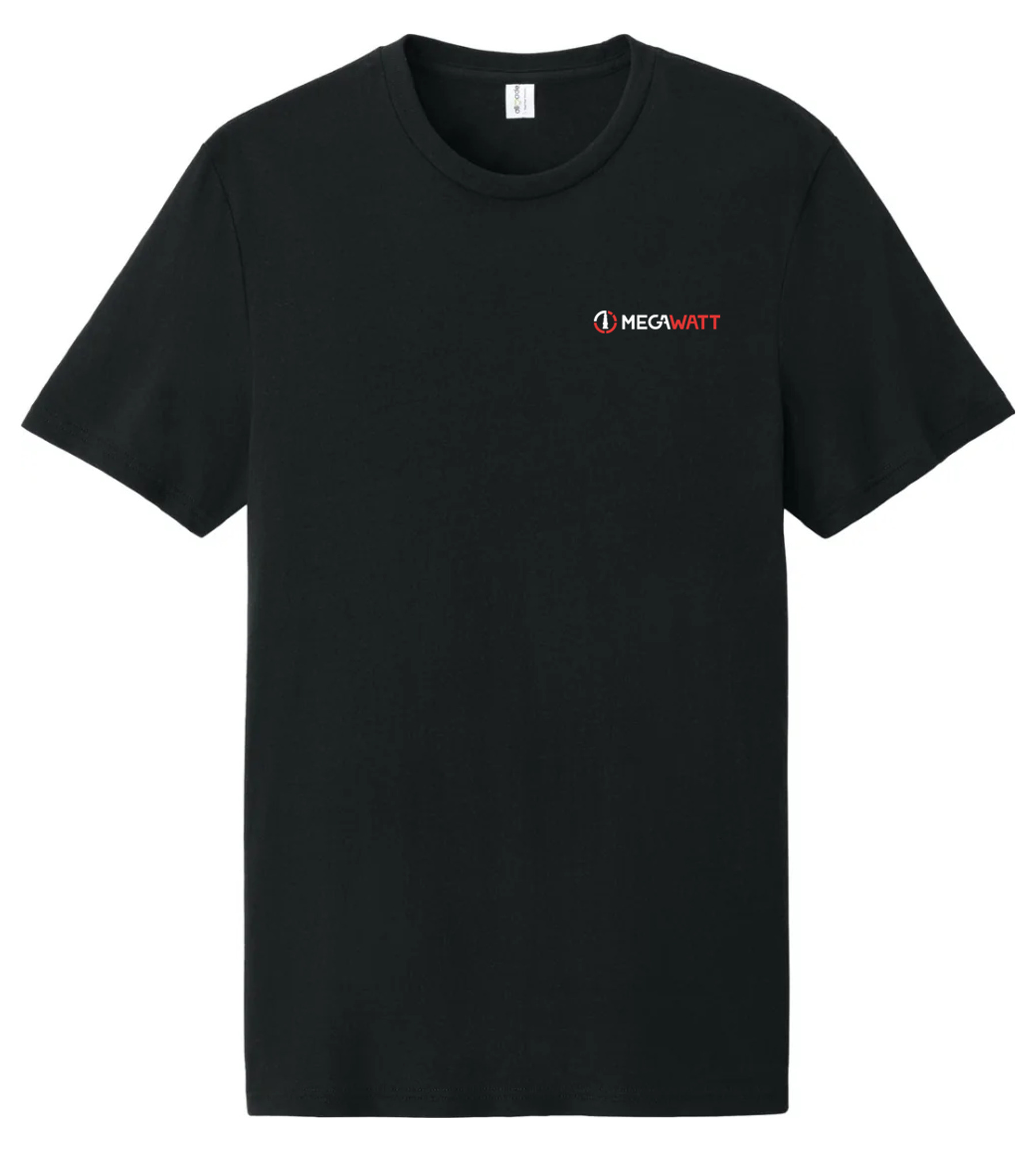 Allmade Unisex Recycled Blend Tee Deep Black with Megawatt Logo